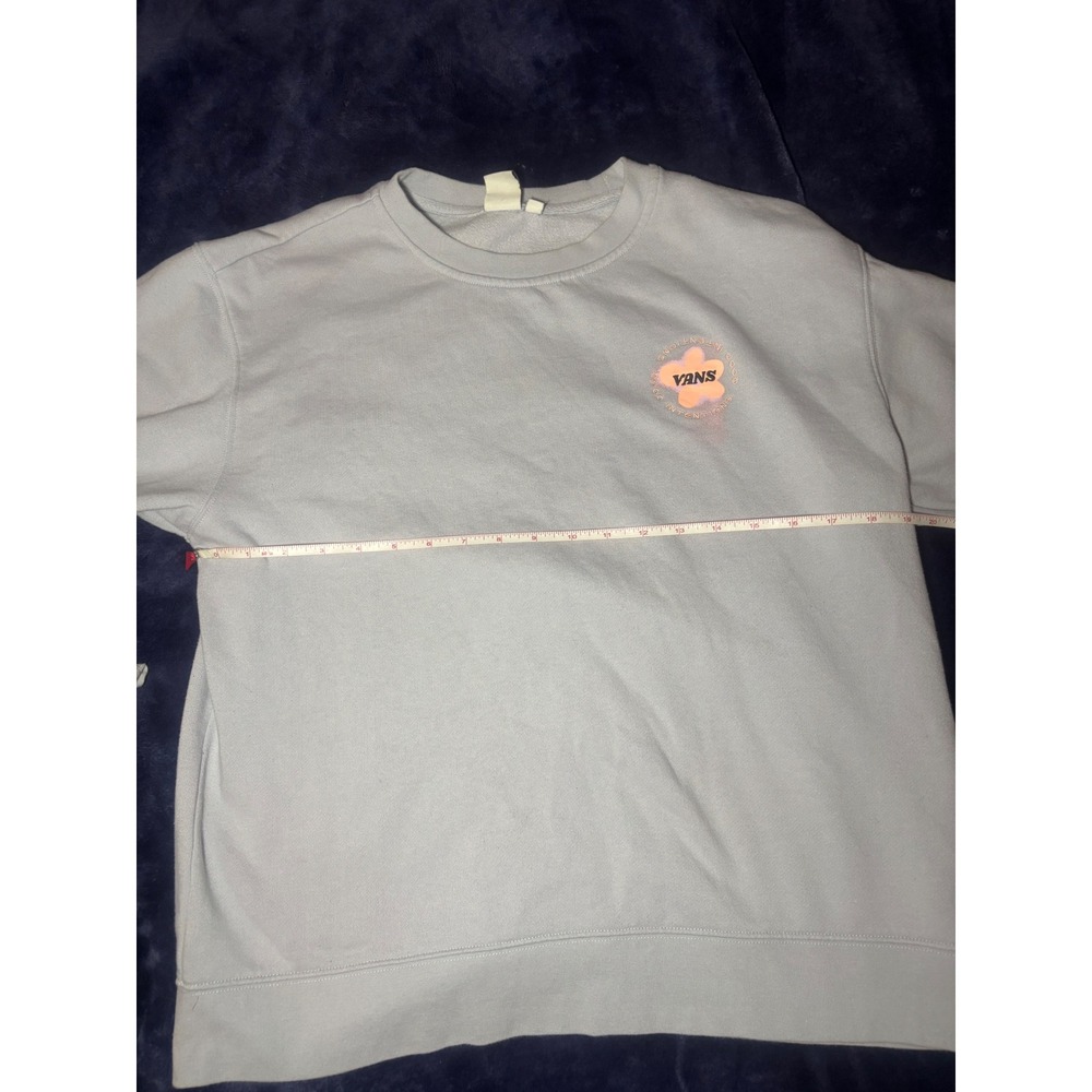 Vans Floral Graphic Crewneck Sweatshirt Grey XL Off The Wall Casual Women's - Picture 13 of 14